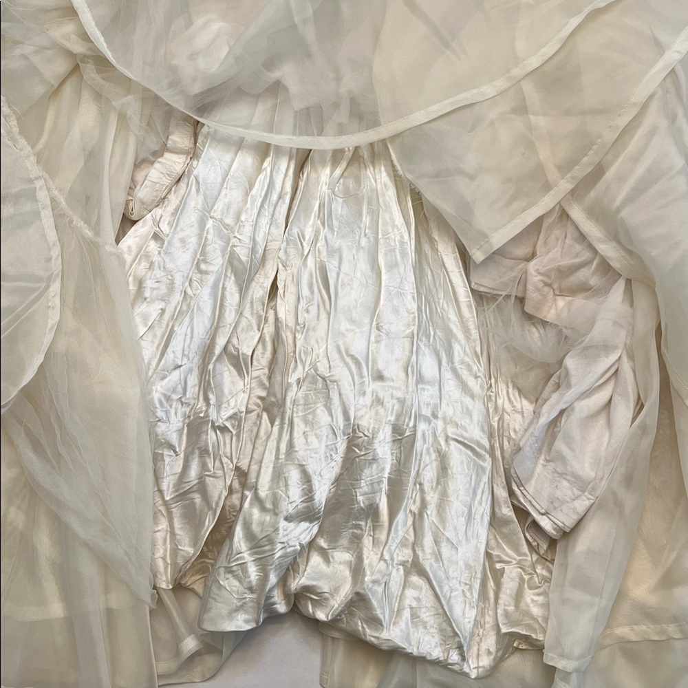 HANDMADE VINTAGE LONG LACE-UP  COTTAGECORE BOHO WEDDING GOWN 60’s/70’s - Picture 13 of 17